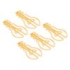 100pcs Plastic-coated Metal Bulb Shape Paper Clips Yellow/Pink Office Paper Clips  Office Supplies