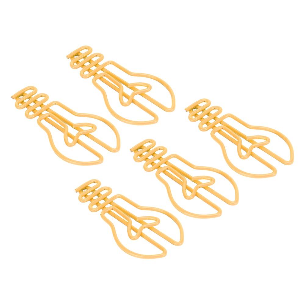 100pcs Bulb Shaped Bulb Shape Paper Clips Metallic Paper Clips Wedding Decoration