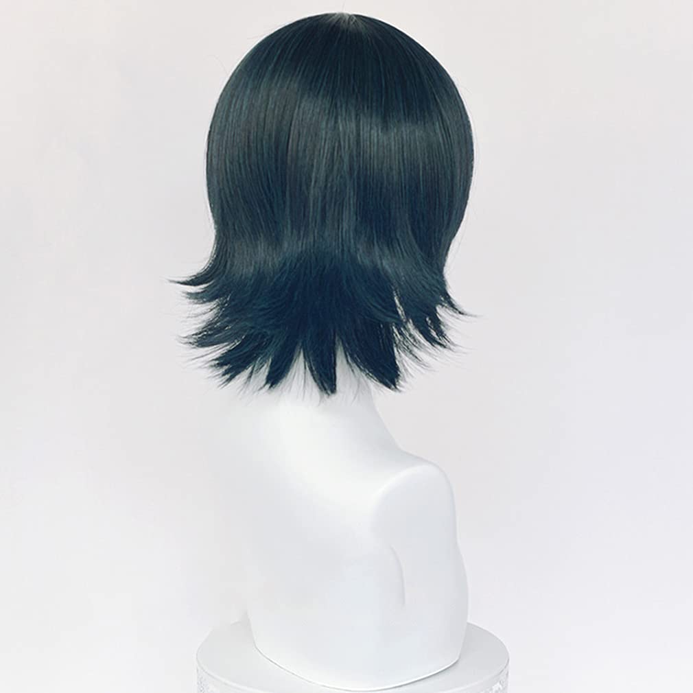 LAOBAO Cosplay Wig Himeno Wig Heat Resistant Disguise Wig Costume Accessory Pink Navy Blue Bob Party Costume Halloween Event Cosplay Wig