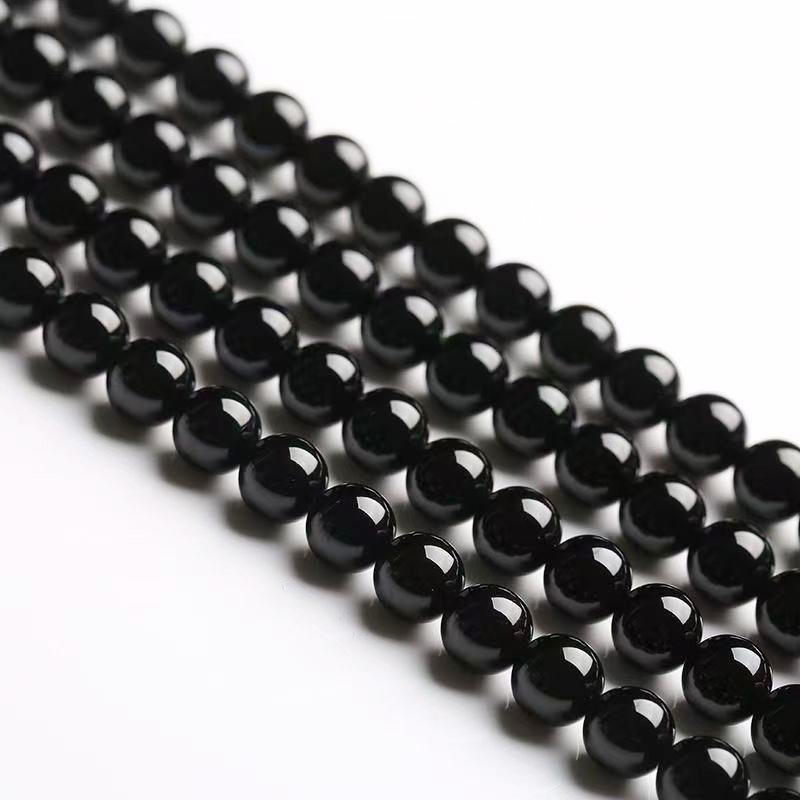 Natural Black Agate & 7A Red Agate Loose Beads for DIY Jewelry and Hand Stringing