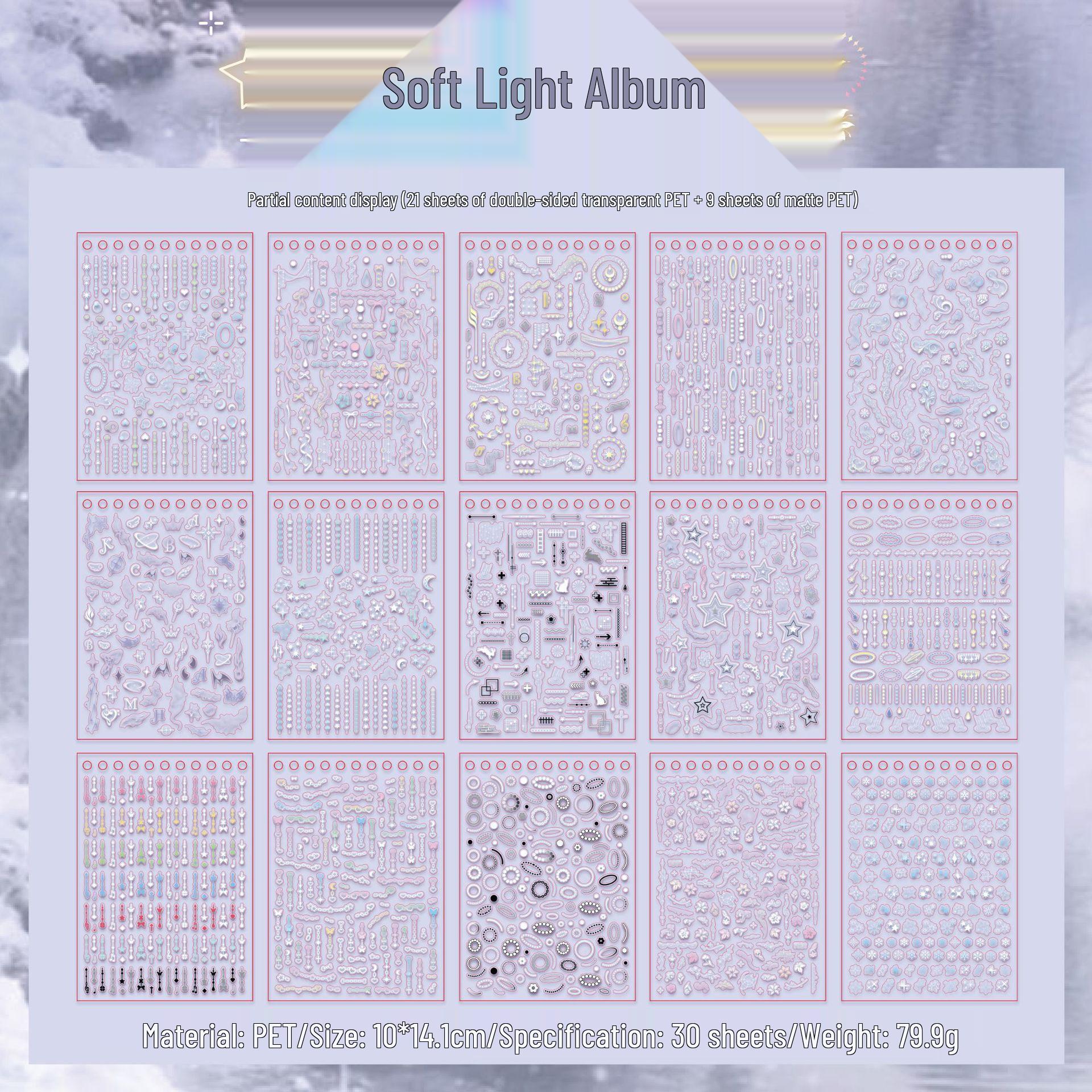 Yu Xian Stargazing Sticker Book: Soft Light Album & Ins Style Journal Collage