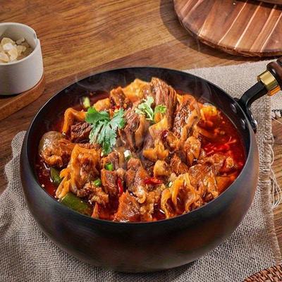 Handmade Traditional Cast Iron Pot with a Large Belly - Mirror Surface Non Stick, Uncoated, Splash Proof Design