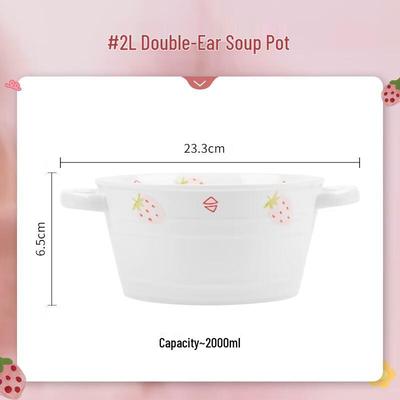 Mo De Lanka Ceramic Strawberry Soup Pot