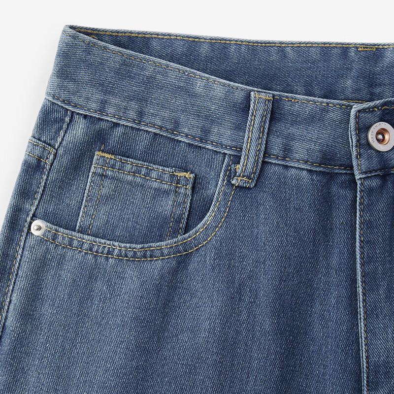 FIRS Men's Natural Fiber Wide-Leg Jeans