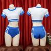 Tight Crop Top Gymnastics Leotard: Sexy Sportswear & Cheerleading Performance Costume