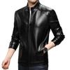 Men's Casual Autumn Leather Jacket - Middle-aged Plus Velvet Thick Style