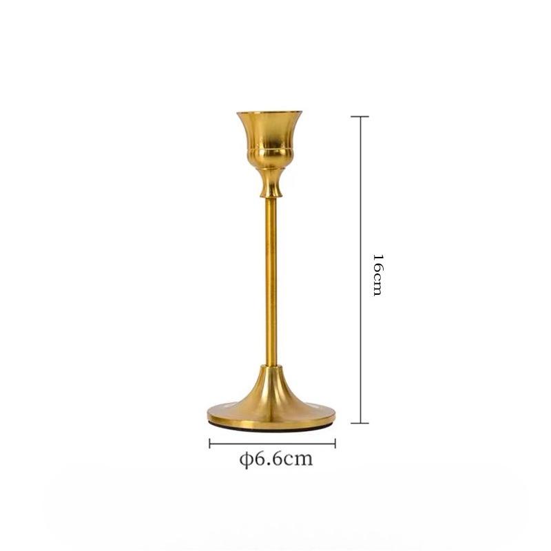 

Винтажные золотые металлические подсвечники, Современный высокий подсвечник на ножке, Настольное украшение для свадебной вечеринки S бронзовый