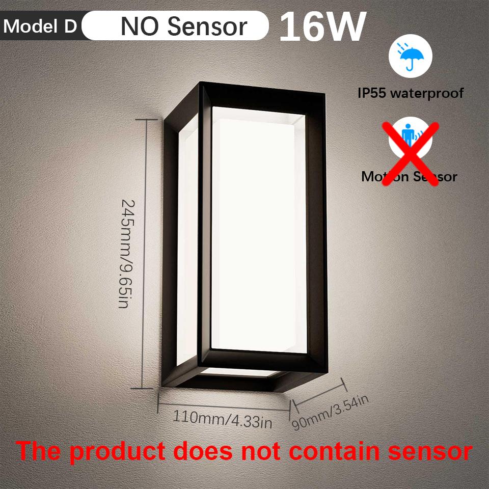 LED Wall Light Motion Sensor Indoor Outdoor AC85-265V ABS Waterproof Led Lights Home Appliance For Garden Living Room Decoration