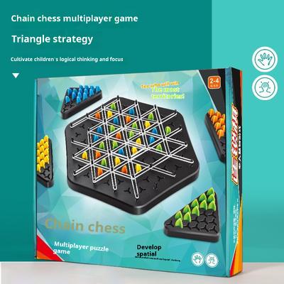 Kettingschaak Rubberen Band Driehoek Bureaublad Educatief Speelgoed Kinderen Multiplayer Spel Gevecht Denken Training Speelgoed