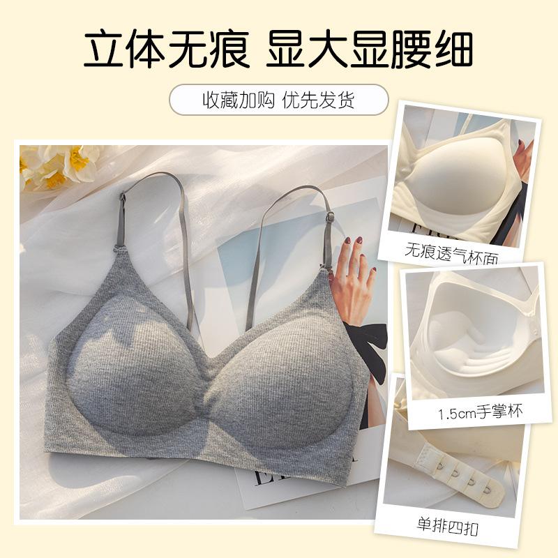Thin shoulder straps seamless underwear women's small breasts gather and show large breasts to prevent sagging new popular beautiful back bra cover