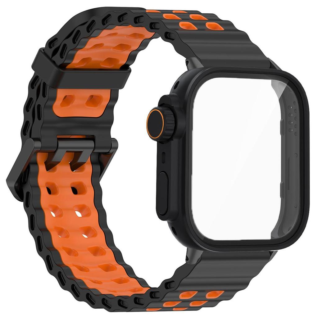 Marine Strap+PC Case for Huawei Watch Fit4 4 Pro Two-tone Strap Ghange To Ultra Cover for Huawei Fit 3 Smartwatch Accessories