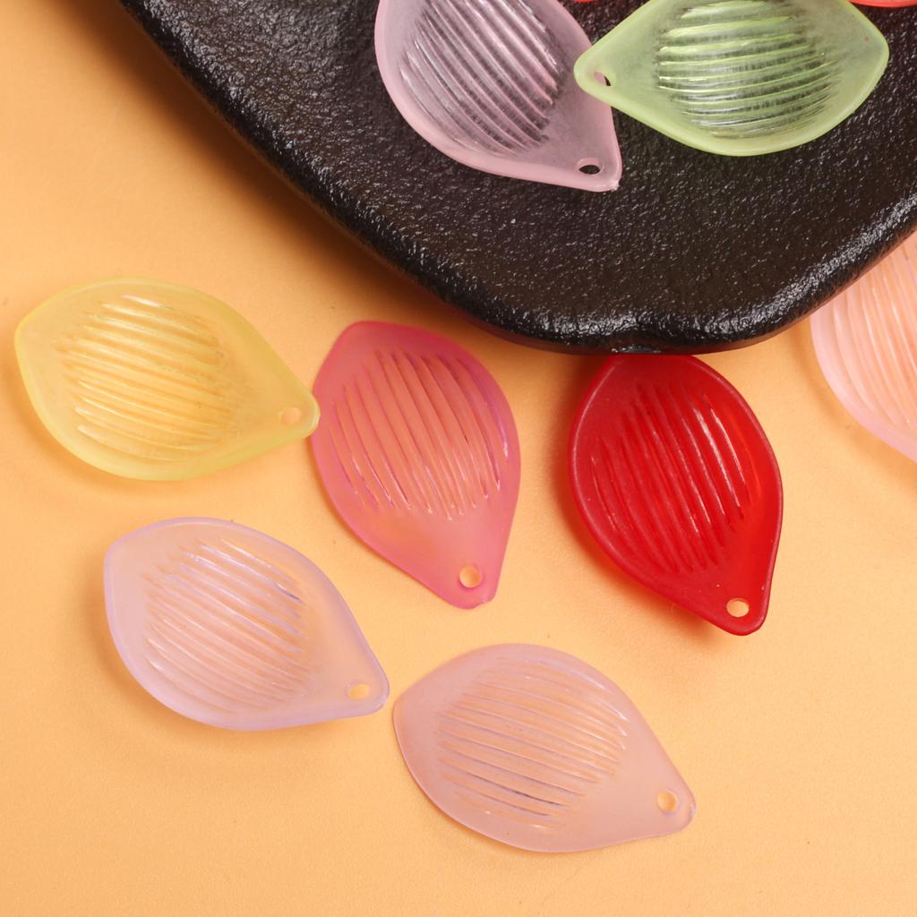Hanmade Headwear Acrylic Exquisite 20Pcs 16*25mm DIY Handmade Flower Bundle Earrings Jewelry Accessories Lotus Leaf Scattered Beads Material