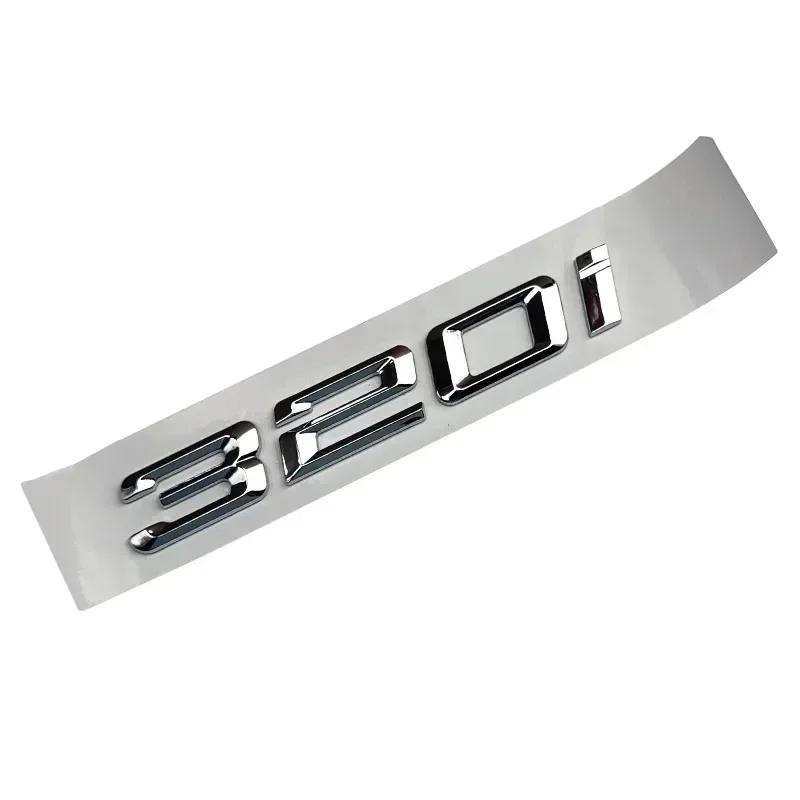 3D ABS Chrome Black Car Rear Trunk Letters Sticker For BMW 320i F30 E46 E90 G20 320i Emblem Logo Decal Auto Accessories