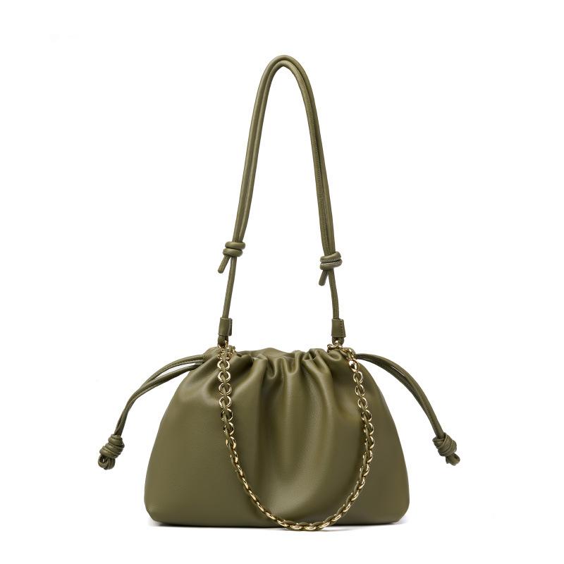 Cowhide Large-capacity Women's Portable New Commuter Premium Shoulder Bag Crossbody Leather Dumpling Bag Cloud Bag
