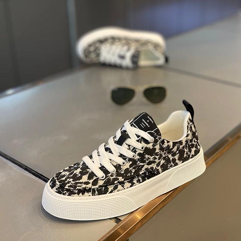 Men's Summer Canvas Sneakers: Breathable, Stylish, Thick-Soled Casual Sports Shoes