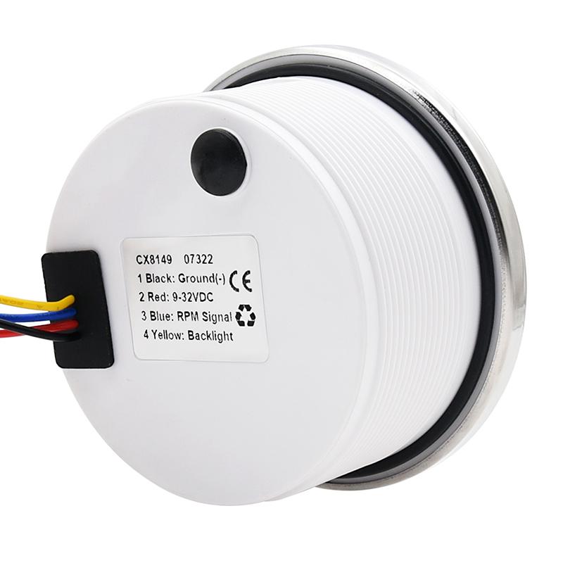 7 Color Backlight 85mm Tachometer For Marine Boat Motorcycle Car 3000 4000 6000 7000 8000 RPM Tacho Gauge With LCD