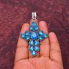Awesome Blue Topaz Gemstone Pendant: 925 Sterling Silver Handmade Pendant Necklace Jewelry