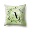 Polyester Pillowcase Car Decoration Small Fresh Green Leaves 26 English Letter Printing Pillow Cushion Cover