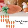 Carrot-Shaped Easter Present Bag Linen Material Drawstring Party Bags  Easter Decorations