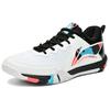 Li Ning Saga 2 Lite Cushioning Slip Resistant Abrasion Resistant Low top Badminton Shoes Unisex White AYTT003-2