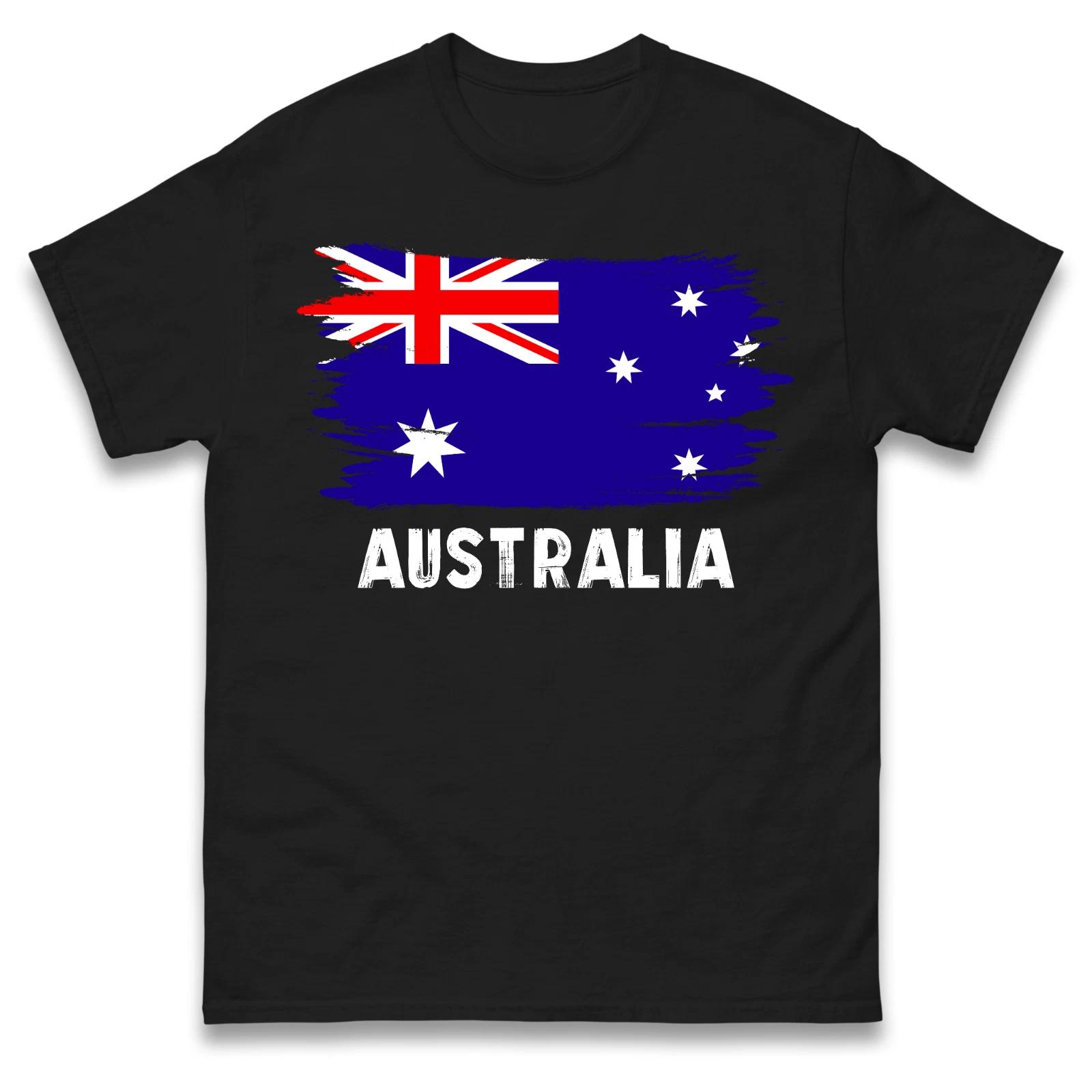 Australia Flag T shirt Australian Pride Nationality Supporter T-Shirts cricket S