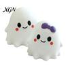 Desk Decompression Toy 1/2Pcs Halloween Cartoon Ghost Squeeze Toy, Bow Stress Relief Fidget White Sensory for Kids Adults Party Favors Slow