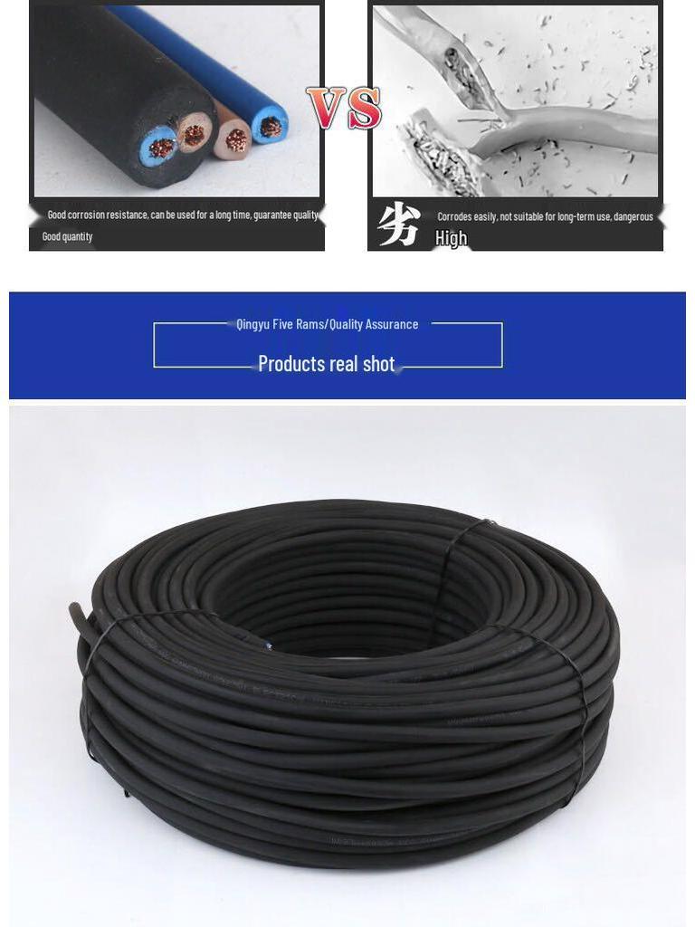 2.5mm Pure Copper Two-Core Flexible Household Extension Cable