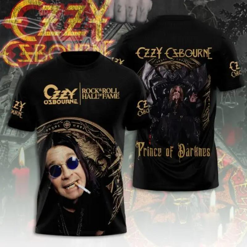 Beliebter Rocker Ozzy Osbourne 3D-Druck Herren Damen Hip Hop Trendiges Kurzarm-T-Shirt Harajuku Rundhals-T-Shirt Übergroßes Oberteil