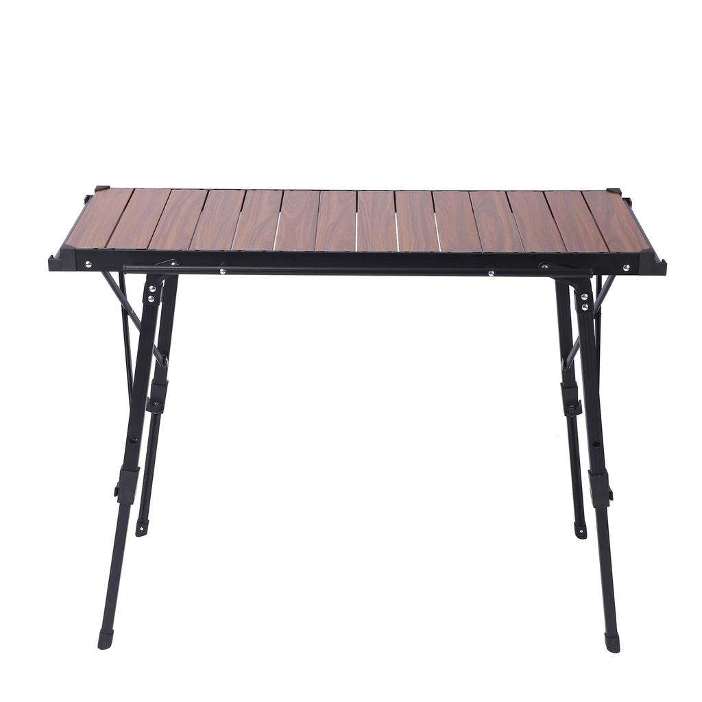 Leichter faltbarer Aluminium-Campingtisch mit verstellbarer Höhe, Roll-Up-Design, tragbar für Grillpartys und schnellen Aufbau