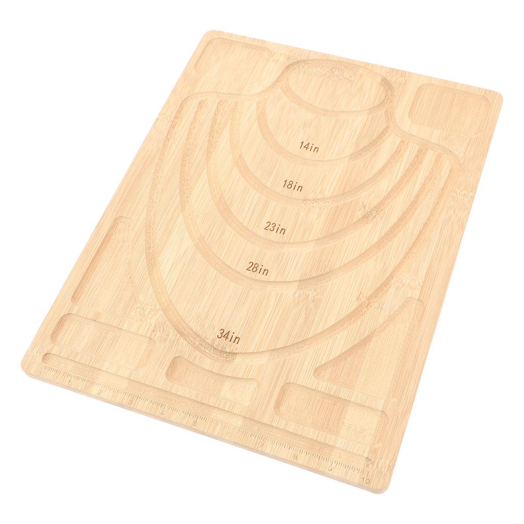 Bead Boards for Jewelry Making Multifunction DIY Bamboo Combo Beading Board for Necklace Bracelet Making Jewelry