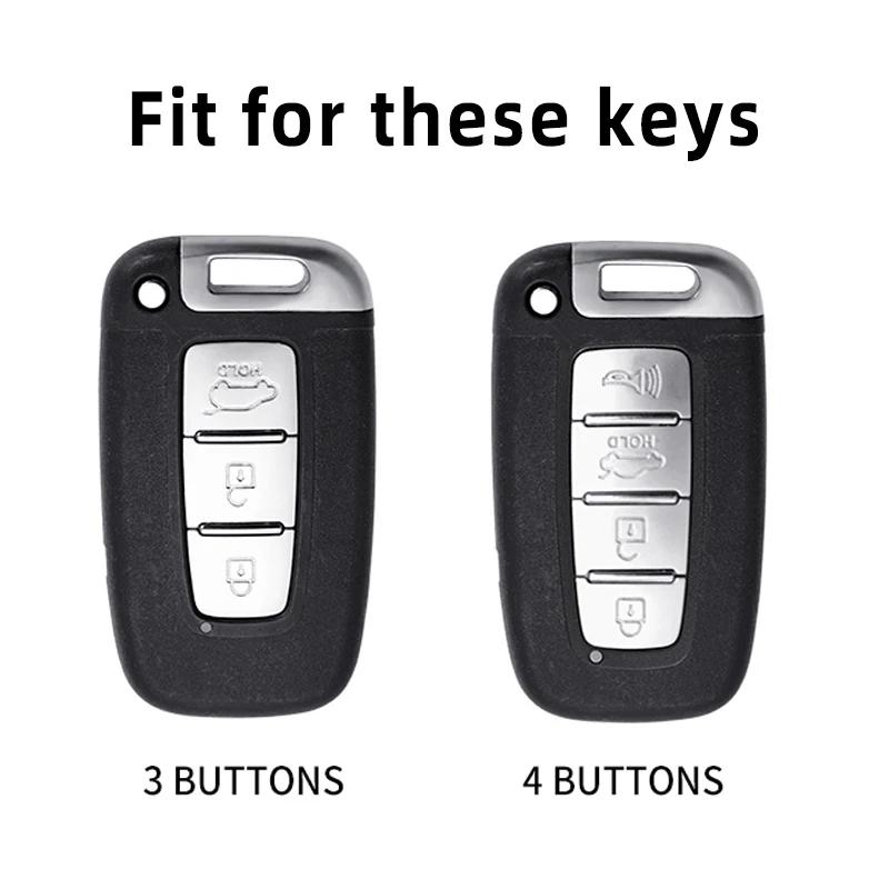 3/4 Buttons Fit For Hyundai Genesis Coupe Sonata Ix35 Fit For Kia Forte Sportage K2 K5 Soft Tpu Auto Intelligent Key Fob Remote Housing Cover Case