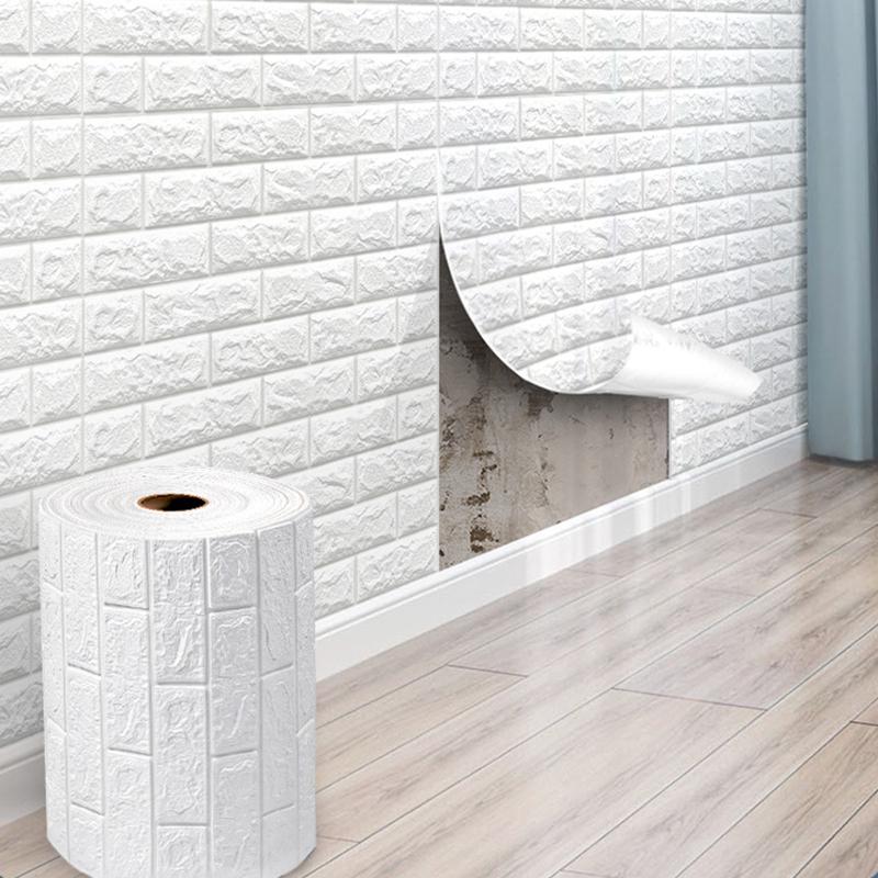 5m 3D Wallpaper Decoration Self-adhesive Antique Foam Brick Wallpaper Living Room Bedroom Waterproof 3d Wall Sticker