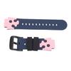 15mm Silicone Watch Band for Kids Water Proof Sport Watch Band Replacement with Stainless Steel Buckle Pink