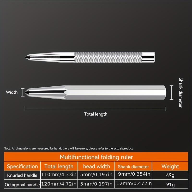 High Hardness Center Punch Non-slip Handle Tapered Punch Point Punch Locator Metal Drill Mark Center Punch Fitter's Chisel Punch