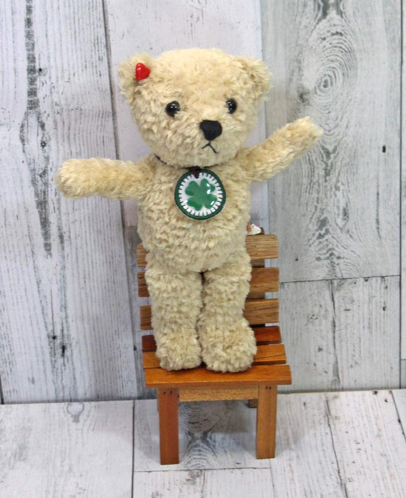 Shinada Happiness Bear Posing Plush Toy, Beige