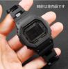 Small Square Watch Strap with Modified Plastic and Steel Strap for [Zealbeaty] DW5600/GBX-100/M5610/GA2100, 2616mm (Black)