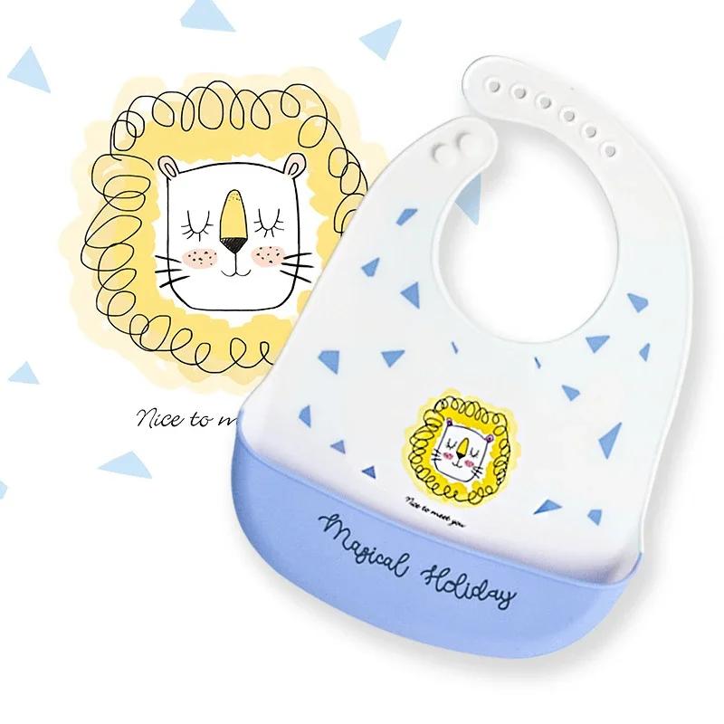 Baberos de silicona suave para bebés, artículos para niños y niñas, baberos impermeables para alimentación de bebés recién nacidos, delantales de dibujos animados, baberos para niños pequeños, paños para eructar, pañuelos