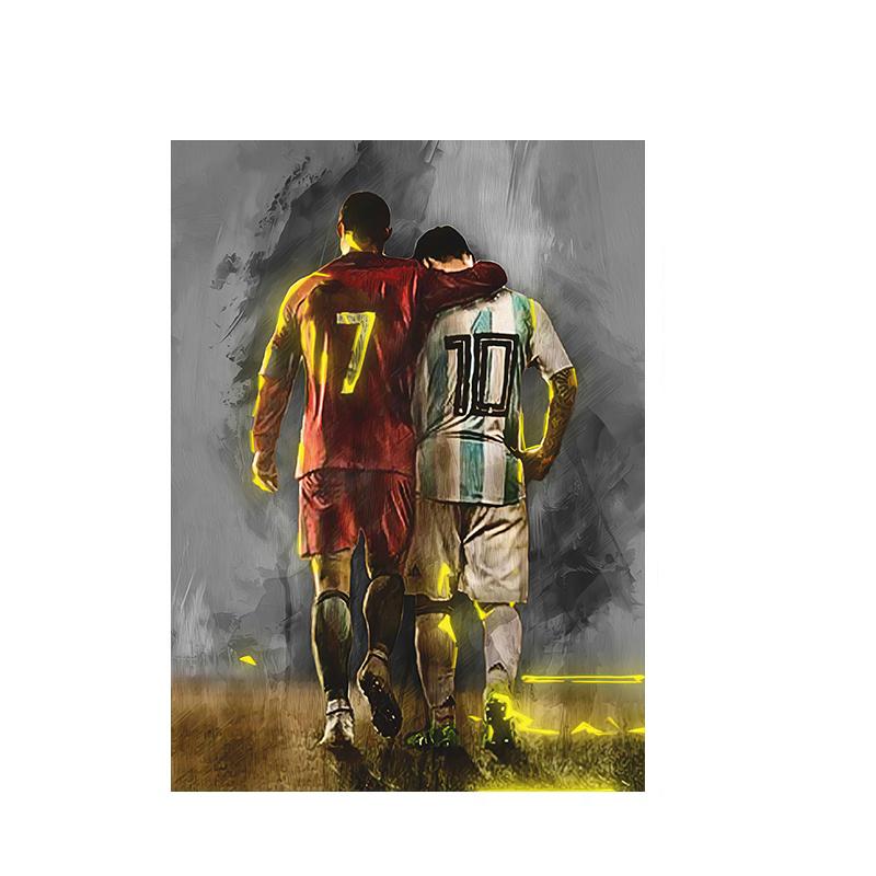 

Современный спортивный плакат со спортсменом, холст, картины, футбольная звезда, задняя стенка, художественные фотографии для офиса, спальни, комнаты для мальчиков, дома... 30x40cm No Framed