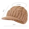 Knitted Hat Women Men Peaked Cap Winter Thermal Hat Outdoor Keep Warm