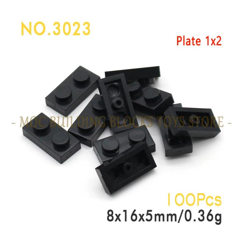 Moc Parts 3023 Plate 1X2 Building Block Bricks Classic Diy Architecture Creative Education Compatible With Accessories Toys