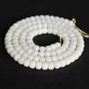 White Jade Bodhi 114-Bead Bracelet: Smooth, High-Density Apple Barrel Beads