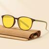 New Fashionable Oval Frame Anti Blue Light Glasses for Men Women Full Frame Yellow Goggles Night Vision