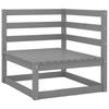 vidaXL Gartensofa 2-Sitzer Grau Massivholz Kiefer