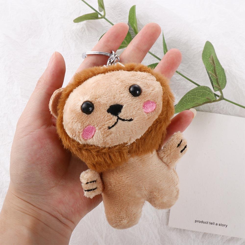 Toys Keychain Pendant Luggage Plush Pendant Lion Keyring Lion Plush Doll Lion Plush Keychain