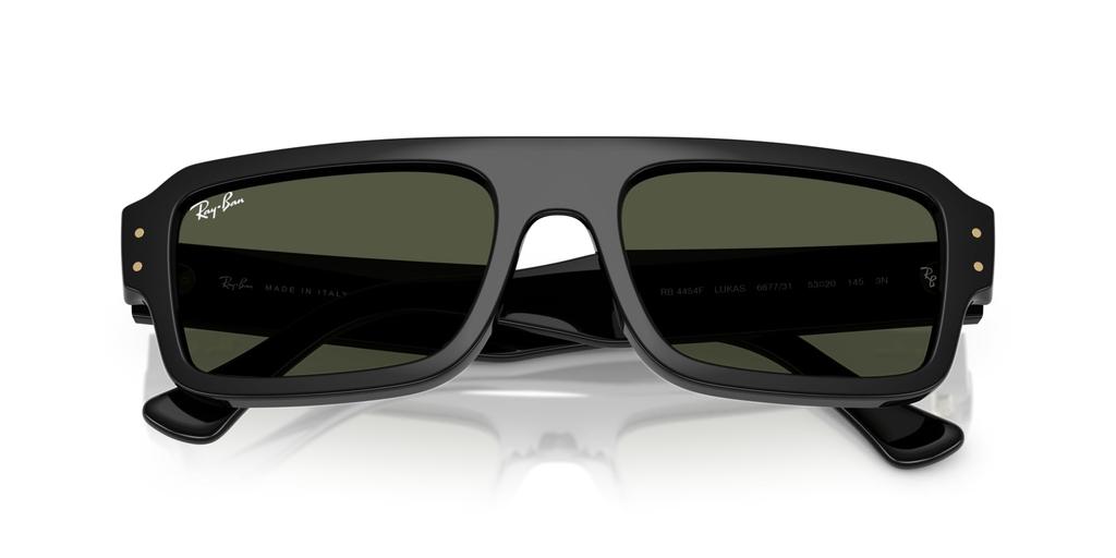 Ray-Ban LUKAS RB4454F 667731 53 Black Green Sunglasses Asian Fit Authentic Japan Import Rectangular Bio-Based Frame