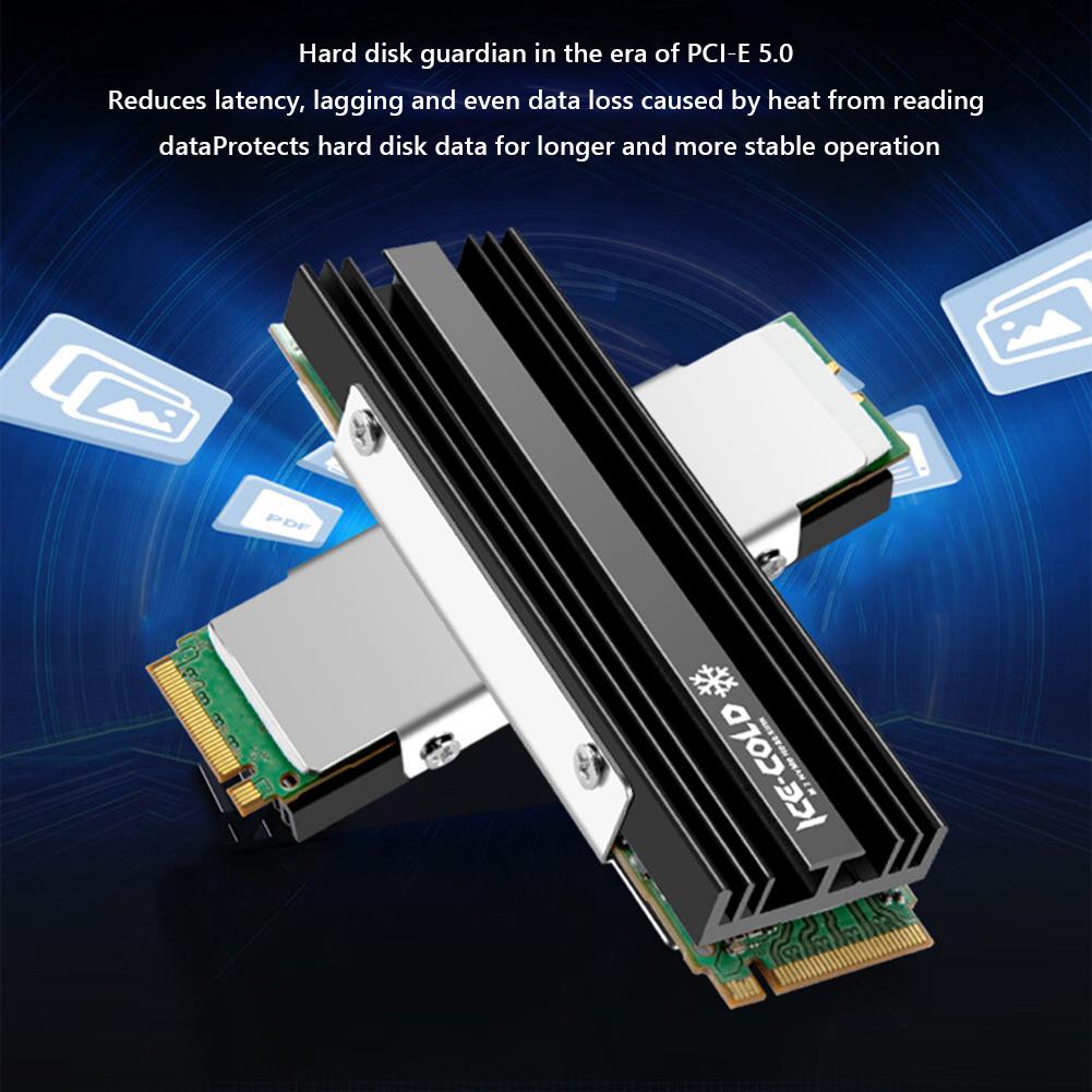 M.2 SSD Heat Sink M2 NGFF NVME 2280 Solid State Disk Drive Radiator Aluminum Heatsink Cooler Cooling Thermal Pad for PS5 Desktop