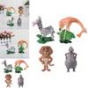 Miniature Madagascar Movie Action Figures 4 Roles Included Non-toxic Pvc Material