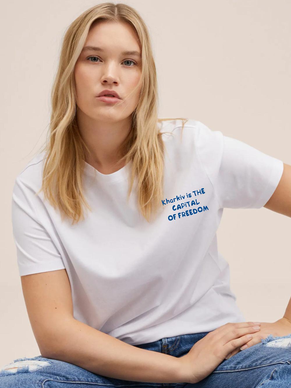 

Kharkiv Is The CAPiTAL Womens Harajuku Short Sleeve Casual Womens Tshirt Clothing Street Tops Tees Aesthetic Clothes Casual S