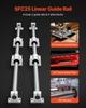 Linear Rail Kit, SFC25, 2Pcs 1000 mm (39.4 inch) Linear Motion Guide Rails and 4Pcs Bearing Slide Blocks, for DIY Engraving Machine Lathe Milling