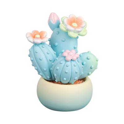 Miniature Cacti Figurines Simulation Plant Decorations Car Interior Dashboard Ornament Handmade Mini Resin Cacti